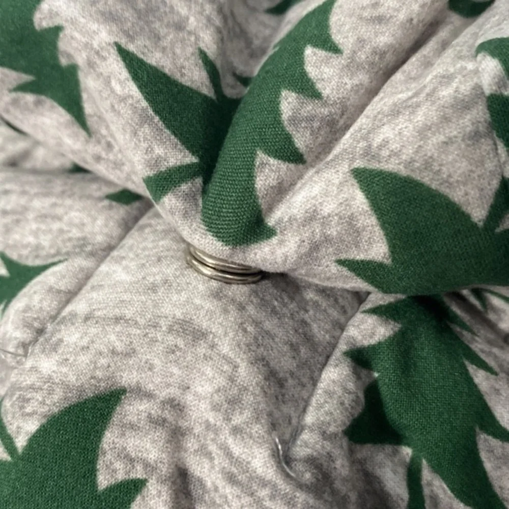 Pup Under the Tree Dog Hoodie Gray/Green Size Large